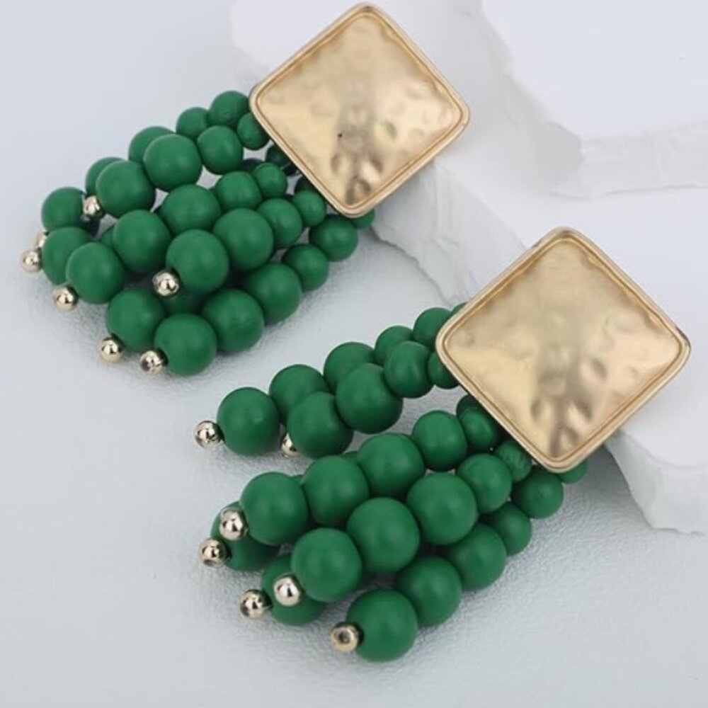 Zara Golden Cascade Statement Earrings - image 1